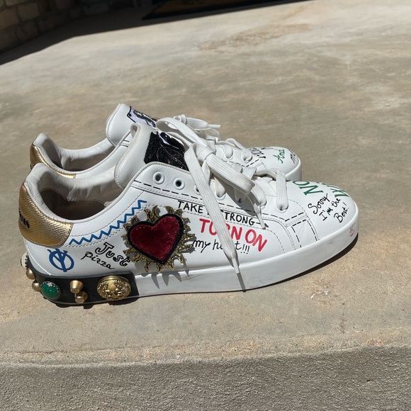 Dolce and gabanna mens PORTOFINO sneakers 10.5 43.5 eu us - Picture 3 of 8